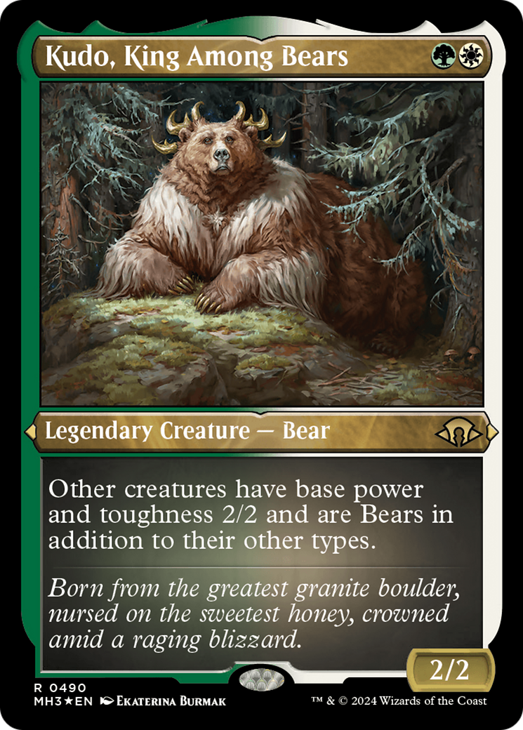 Kudo, King Among Bears (MH3-490) - Modern Horizons 3 Foil - Poke-Collect