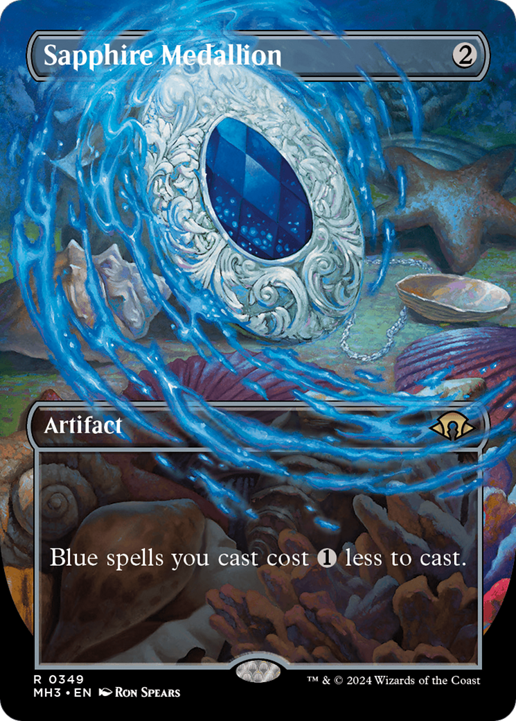 Sapphire Medallion (Borderless) (MH3-349) - Modern Horizons 3 (Borderless) Foil - Poke-Collect