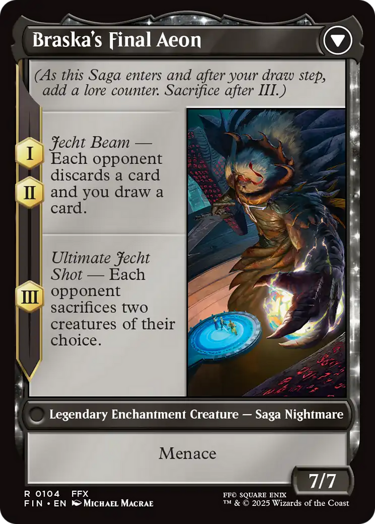 Jecht, Reluctant Guardian // Braska's Final Aeon (FIN-104) - FINAL FANTASY: (enchantment) Foil - Poke-Collect