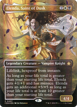 Elenda, Saint of Dusk (FDN-407) - Foundations (Borderless) Foil - Poke-Collect
