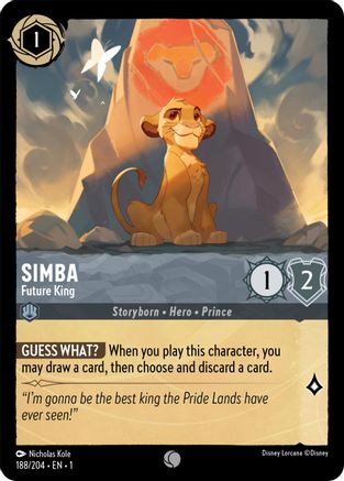 Simba - Future King (188/204) - The First Chapter Cold Foil