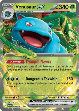 Venusaur ex 3 - SV Scarlet and Violet 151 Holofoil - Poke-Collect