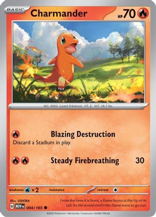 Charmander - 004/165 4 - SV Scarlet & Violet 151 Reverse Holofoil - Poke-Collect