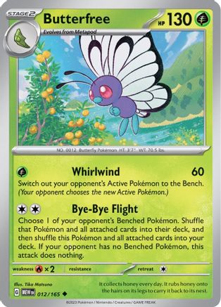 Butterfree 12 - SV Scarlet & Violet 151 Reverse Holofoil - Poke-Collect
