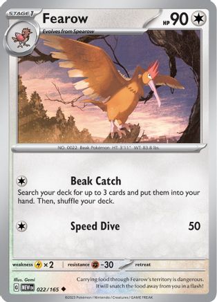 Fearow 22 - SV Scarlet & Violet 151 Reverse Holofoil - Poke-Collect