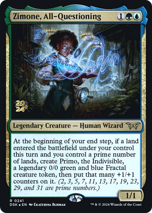 Zimone, All-Questioning (PRE-241) - Duskmourn: House of Horror Promos Foil - Poke-Collect