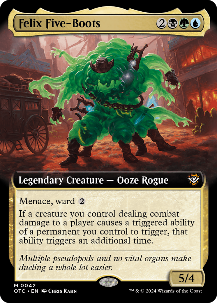 Felix Five-Boots (OTC-042) - Outlaws of Thunder Junction Commander: (Extended Art) Foil - Poke-Collect