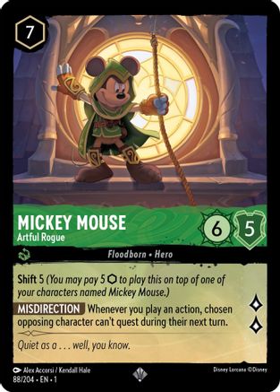 Mickey Mouse - Artful Rogue (88/204) - The First Chapter Cold Foil - Poke-Collect