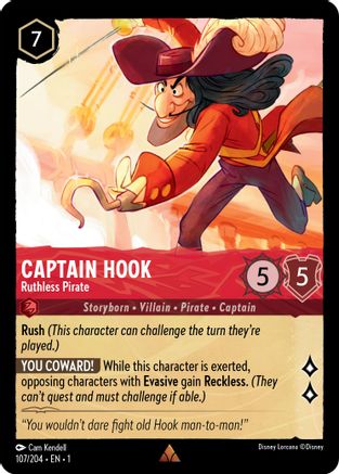 Captain Hook - Ruthless Pirate (107/204) - The First Chapter Cold Foil