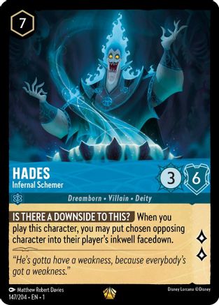 Hades - Infernal Schemer (147/204) - The First Chapter Cold Foil