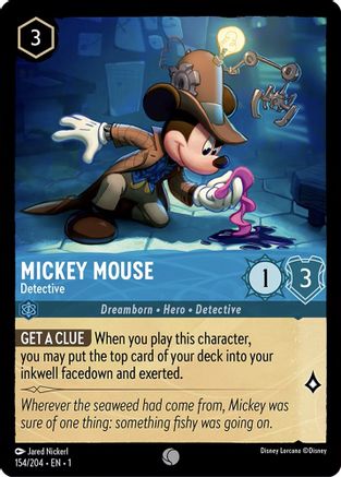 Mickey Mouse - Detective (154/204) - The First Chapter Cold Foil - Poke-Collect
