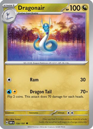 Dragonair 158 - SV03 Obsidian Flames Reverse Holofoil - Poke-Collect