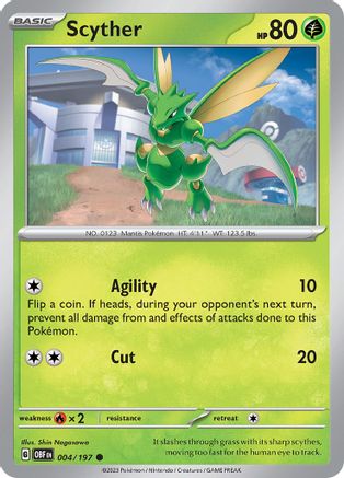 Scyther 4 - SV03 Obsidian Flames - Poke-Collect