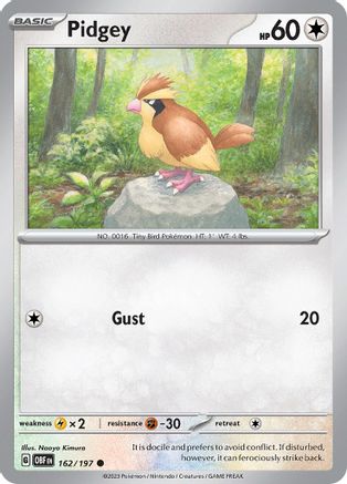 Pidgey 162 - SV03 Obsidian Flames - Poke-Collect