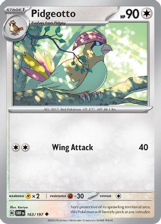 Pidgeotto 163 - SV03 Obsidian Flames - Poke-Collect