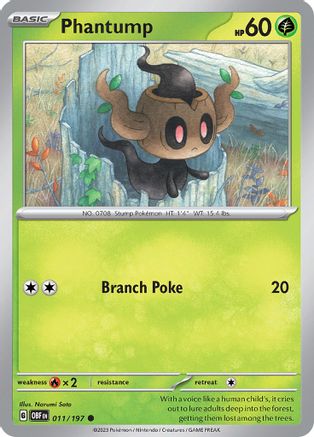 Phantump 11 - SV03 Obsidian Flames Reverse Holofoil - Poke-Collect