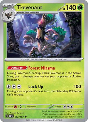 Trevenant 12 - SV03 Obsidian Flames Reverse Holofoil - Poke-Collect