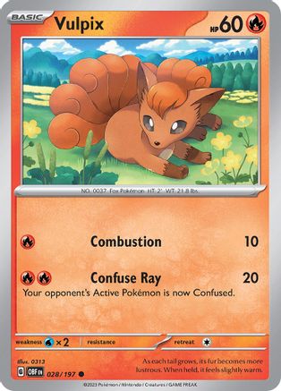 Vulpix 28 - SV03 Obsidian Flames Reverse Holofoil - Poke-Collect