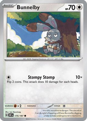 Bunnelby 175 - SV03 Obsidian Flames - Poke-Collect