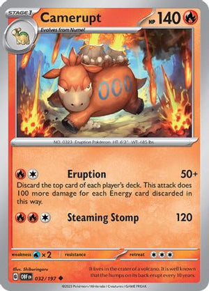 Camerupt 32 - SV03 Obsidian Flames - Poke-Collect