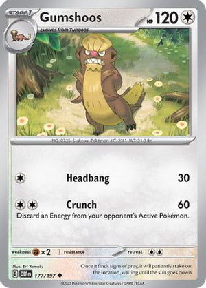 Gumshoos 177 - SV03 Obsidian Flames Reverse Holofoil - Poke-Collect