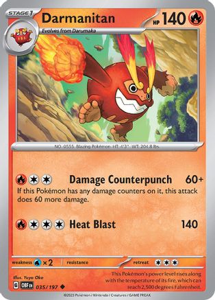Darmanitan 35 - SV03 Obsidian Flames Reverse Holofoil - Poke-Collect