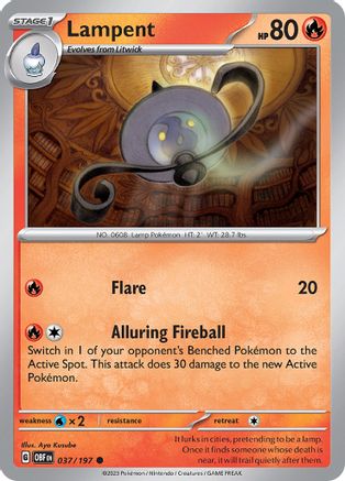 Lampent 37 - SV03 Obsidian Flames - Poke-Collect