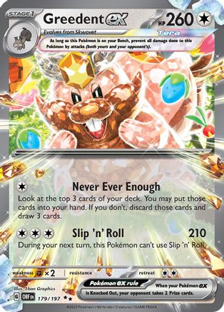 Greedent ex 179 - SV03 Obsidian Flames Holofoil - Poke-Collect