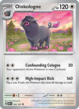 Oinkologne - 183/197 183 - SV03 Obsidian Flames Reverse Holofoil - Poke-Collect