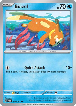 Buizel 48 - SV03 Obsidian Flames Reverse Holofoil - Poke-Collect