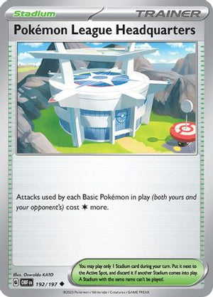 Pokemon League Headquarters 192 - SV03 Obsidian Flames Reverse Holofoil - Poke-Collect