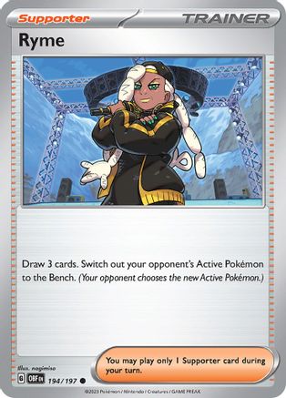 Ryme 194 - SV03 Obsidian Flames Reverse Holofoil - Poke-Collect