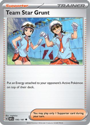 Team Star Grunt 195 - SV03 Obsidian Flames Reverse Holofoil - Poke-Collect