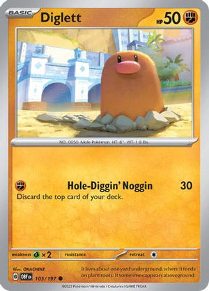 Diglett 103 - SV03 Obsidian Flames - Poke-Collect