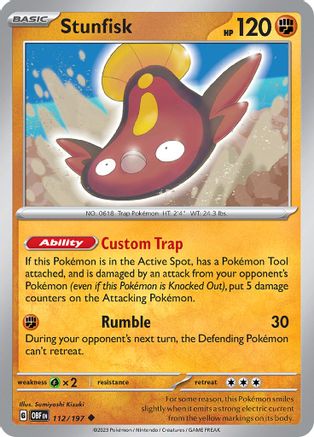 Stunfisk 112 - SV03 Obsidian Flames Reverse Holofoil - Poke-Collect