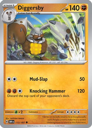 Diggersby 113 - SV03 Obsidian Flames - Poke-Collect