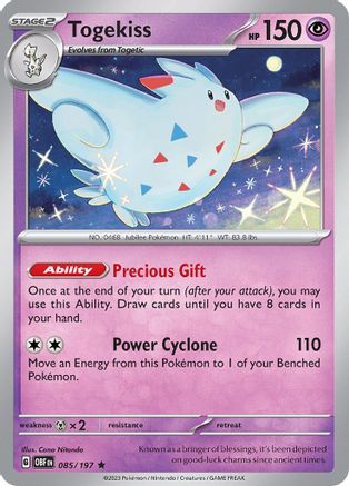 Togekiss 85 - SV03 Obsidian Flames Reverse Holofoil - Poke-Collect