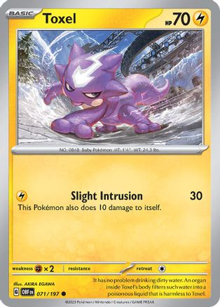Toxel 71 - SV03 Obsidian Flames Reverse Holofoil - Poke-Collect