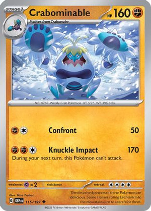 Crabominable 115 - SV03 Obsidian Flames Reverse Holofoil - Poke-Collect