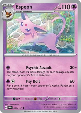 Espeon 86 - SV03 Obsidian Flames - Poke-Collect