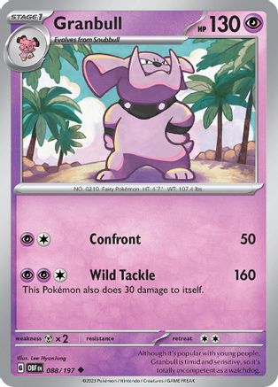Granbull 88 - SV03 Obsidian Flames - Poke-Collect