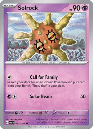 Solrock 93 - SV03 Obsidian Flames - Poke-Collect
