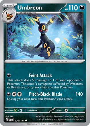 Umbreon 130 - SV03 Obsidian Flames - Poke-Collect