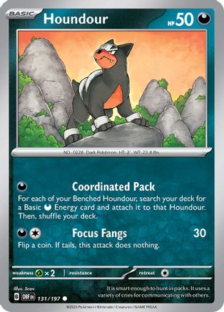 Houndour - 131/197 131 - SV03 Obsidian Flames Reverse Holofoil - Poke-Collect