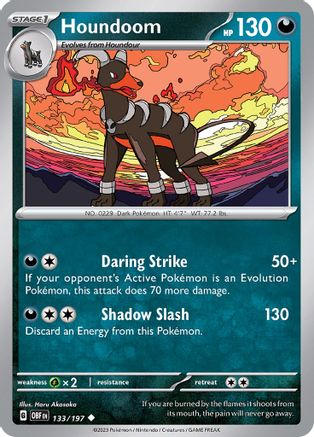 Houndoom 133 - SV03 Obsidian Flames Reverse Holofoil - Poke-Collect