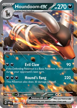 Houndoom ex 134 - SV03 Obsidian Flames Holofoil - Poke-Collect
