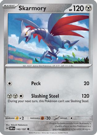 Skarmory 142 - SV03 Obsidian Flames Reverse Holofoil - Poke-Collect