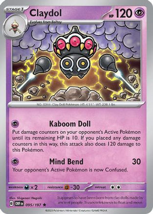 Claydol 95 - SV03 Obsidian Flames Reverse Holofoil - Poke-Collect