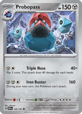 Probopass 146 - SV03 Obsidian Flames Reverse Holofoil - Poke-Collect