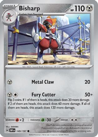 Bisharp 149 - SV03 Obsidian Flames - Poke-Collect